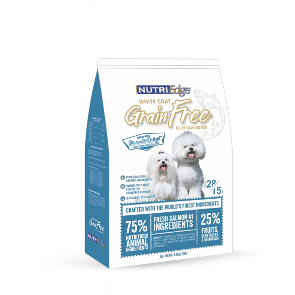 GRAIN FREE Nutriedge 28/15 Fresh Salmon - White Coat