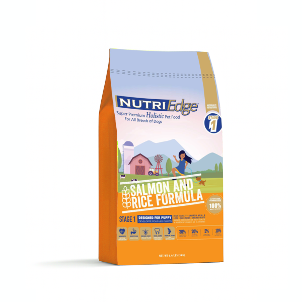 NutriEdge Stage 1 (Salmon & Rice Formula/Holistic Puppy/Dog Dry Pet Food)
