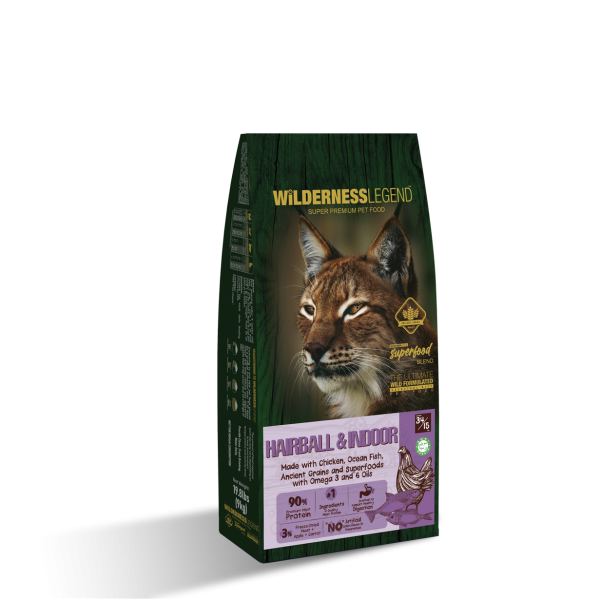 Wilderness Legend Super Premium Cat Food -Hairball & Indoor 34/15 Chicken & Ocean Fish
