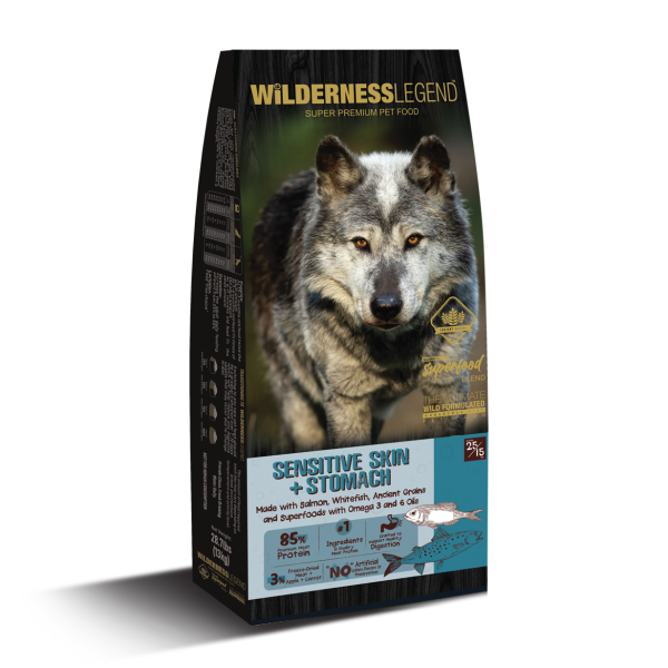 Wilderness Legend Super Premium Dog Foods -Sensitive Skin & Stomach 25/15 Salmon & WhiteFish