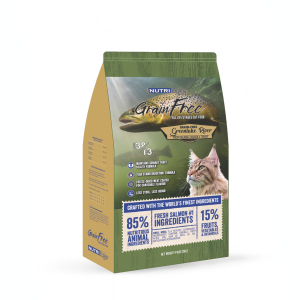 NutriEdge Grain Free Cat Food 38/13 Fresh Salmon, Chicken & Turkey