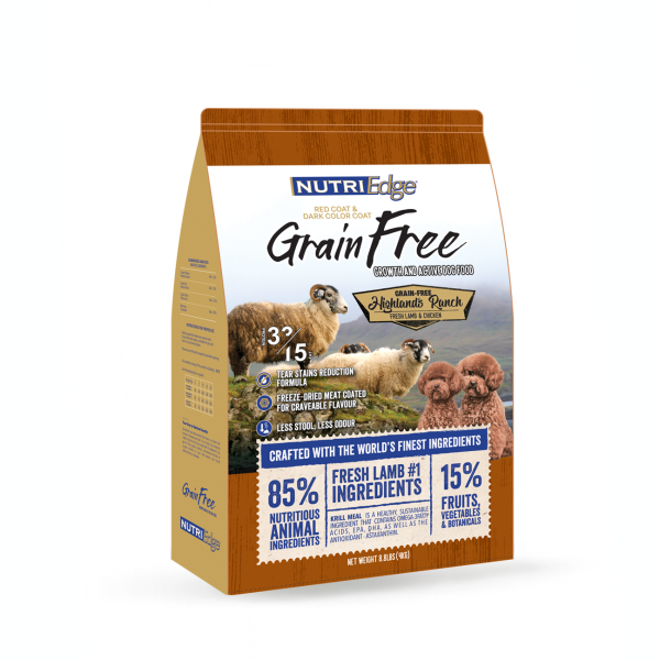 GRAIN FREE Nutriedge 33/15 Lamb Red & Dark coat