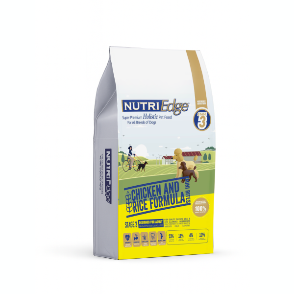 NutriEdge Stage 3 (Mini Bites Adult Dog Food /Holistic Dog Food/Dog Dry Food/For Small Breed Dog)