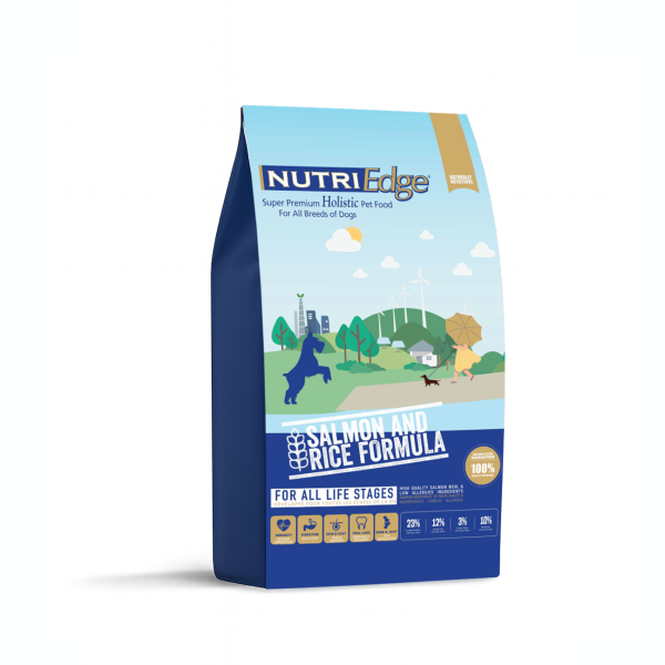 NutriEdge Salmon & Rice Formula (All Life Stages/Holistic Dog Food/Dog Dry Food)